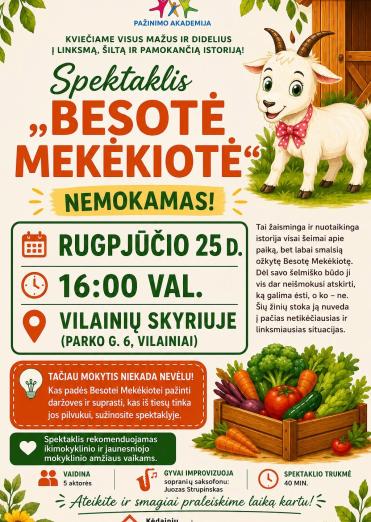Spektaklis visai šeimai „Besotė Mekekiotė“