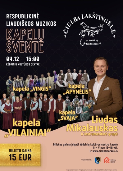 Respublikinė liaudiškos muzikos kapelų šventė „Čiulba lakštingėlė“ 2026