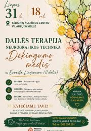 Dailės terapija neurografikos technika „Dėkingumo medis“ su Ernesta Liužiniene (II d.)