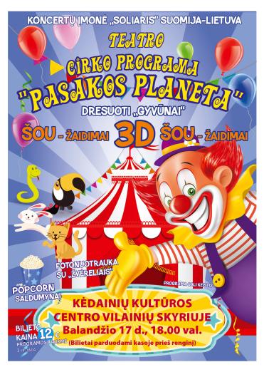 Teatro cirko programa PASAKOS PLANETA