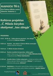 Kultūros projektas „Č. Milošo kūrybos skaitymai Isos slėnyje“