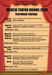 Mėgėjų teatro dienos 2026. Tegyvuoja teatras