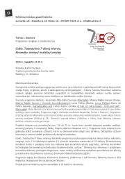 Gobis. Tarpatautinis 7 dienų Interviu/ Keramika