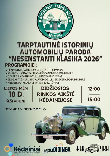 Tarptautinė istorinių automobilių paroda „Nesenstanti klasika 2026“