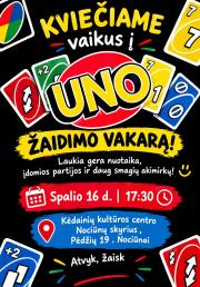 UNO žaidimo vakaras