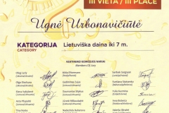 Ugnė Urbonavičiūtė III vieta Muzikos talentų lyga