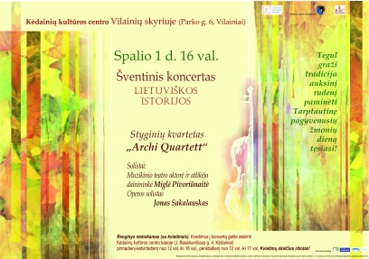Šventinis koncertas „Lietuviškos istorijos“, skirtas Tarptautinei pagyvenusių žmonių dienai